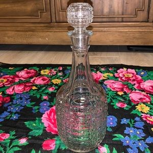 Vintage Anchor Hocking Wexford 11” Tall Liquor Wine Decanter w/Stopper